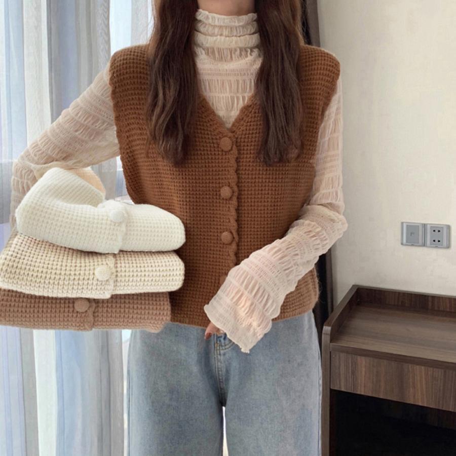 ニット・セーター | ニットベスト Vネック レディース ジレ