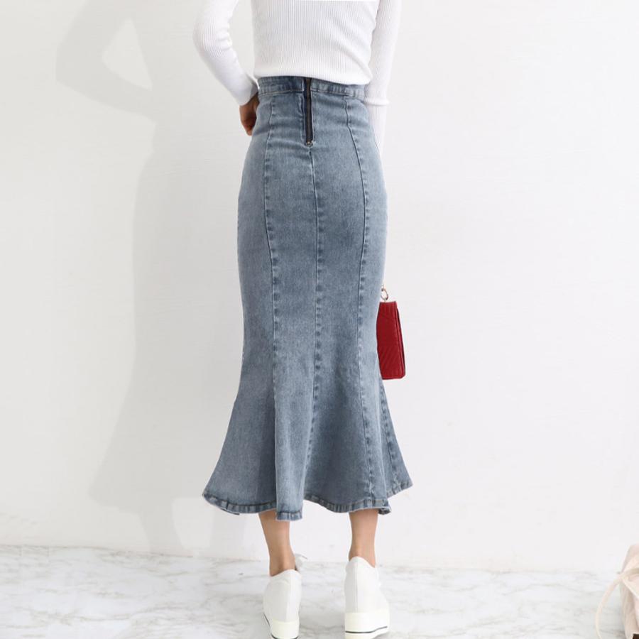 ロングスカート | デニムマーメイドスカート大人セクシー