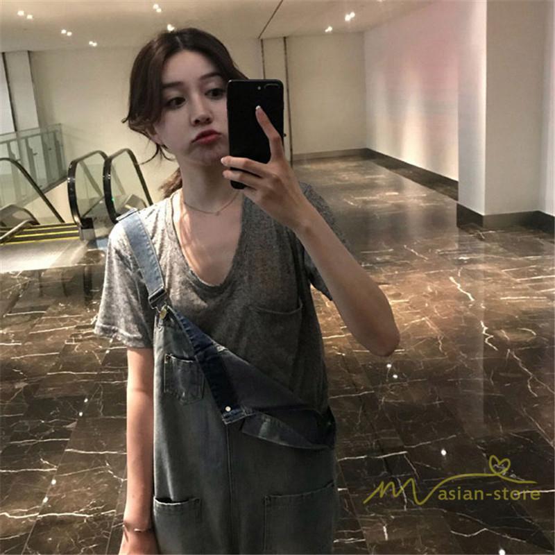 オーバーオール サロペット | サロペットパンツ オーバーオール デニム ゆったり ハイウエスト レディース カジュアル ヴィンテージ加工 無地 2020夏コーデ 復古風 デイリーコーデ