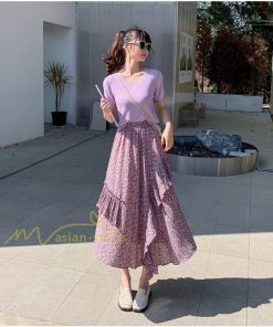 スカート | シフォンスカートマキシスカートフレアシフォンマキシ丈スカート夏 リゾートウエストゴムロングスカート結婚式 20代30代40代50代 カジュアル 不規則