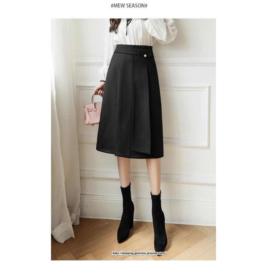 スカート | ミモレ丈ひざ丈レディース 無地 きれいめ 30代 40代 50代 着やせ 上品 通勤 通学 ラシャ 通勤 キレイめ 2022新作 暖か 秋冬