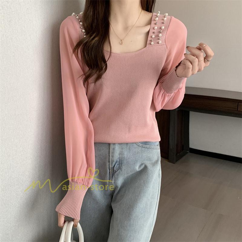 tシャツ・カットソー | カットソー トップス レディース ロンT Tシャツ 春 長袖 おしゃれ シフォンシャツ エレガント 20代30代40代 カジュアル お出かけ 着回し 通勤通学 ファッション