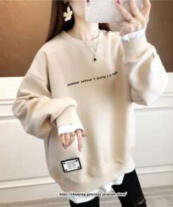 パーカー | トレーナー レディース レイヤードトレーナー 可愛い 重ね着風 ゆったり カジュアル 大人 無地 長袖トレーナー 秋新作 春秋 裏起毛 韓国風 冬 着痩せ