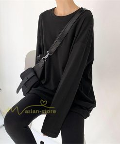tシャツ・カットソー | 長袖tシャツ レディース クルーネック 長袖 Tシャツ ロングTシャツ 20代30代40代50代 ゆったり 体型カバー 通勤通学 お出かけ カジュアル インナー 快適 着痩せ