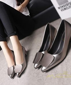 パンプス | レディースシューズ PUレザー 靴 ポインテッドトゥ 歩きやすい 疲れない 痛くない 太めヒール エレガント アウトドア オフィス 通勤 春夏秋 新作