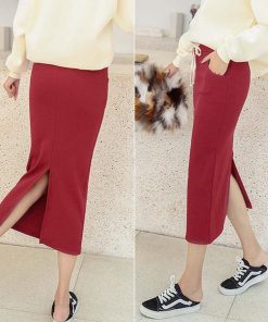 ロングスカート | タイトスカート ミモレ丈スカート リブスカート スリット スカート