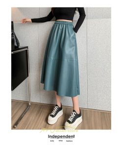 スカート | フレア革レザーボトムス ロングフレアAライン 秋冬 レディース ボトムス 通勤 大人気 キレイめ 着痩せ