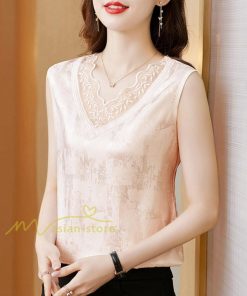 キャミソール タンクトップ | タンクトップ キャミソール レディース 夏 春 20代 30代 40代 ノースリーブ Ｖネック Ｖネックタンク レース付き 母 快適 インナー カシュクール カジュアル