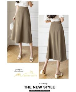 スカート | フレア無地 きれいめ 30代 40代 50代 着やせ 上品 ボトムス 春秋 夏 お洒落 通勤 エレガント 着痩せ 着回し ハイウエスト カジュアル 通学 お出かけ