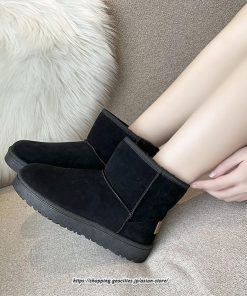 ブーツ | ムートンレディース ショートボア 防寒 暖かい 防風 裏起毛 軽量 冬 雪 カジュアル スノー痛くない 歩きやすい ファー