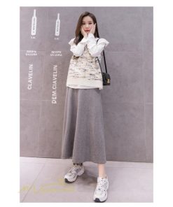 スカート | マタニティレディース 妊婦服 無地 着痩せ ハイウエスト カジュアル Aライン産前産後 体型カバー マタニティウェア ウエスト調整