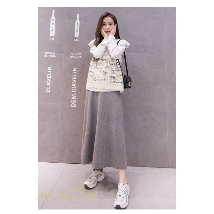 スカート | マタニティレディース 妊婦服 無地 着痩せ ハイウエスト カジュアル Aライン産前産後 体型カバー マタニティウェア ウエスト調整