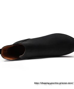 ショートブーツ | 大きいサイズ26.5cm レディース 上品 ブーツ 秋冬 春 チャンキーヒール 太ヒール シンプル 黒ブーツ ミドルヒール 大人 スリッポン ブーティー