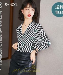 シャツ・ブラウス | ブラウス レディース 長袖 50代 シャツ トップス シフォン チェック柄 きれい 40代 30代 20代 カジュアル お出かけ 食事会 デート お出かけ 女子会 通勤