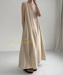 マキシ | ロングワンピース 夏ワンピース ノースリーブ タンクトップワンピース 30代40代 無地 フレアワンピース Aラインワンピース 50代60代 可愛い 大人