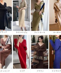 ワンピース | カシュクールニット韓国風