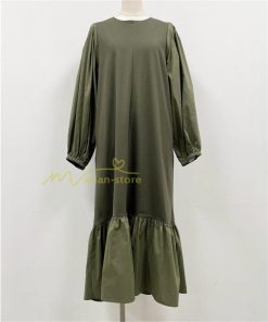 マキシ | 長袖ワンピース ロングワンピース 秋物 レディース Aラインワンピース 30代40代50代 ゆったり 切り替え 後ろリボン 送料無料 キャザー 可愛い 大人