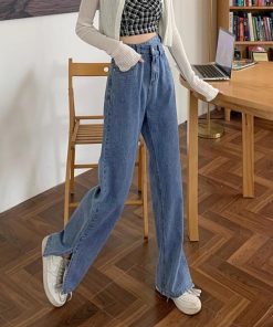 デニム | ストレートデニムパンツ ハイウエスト美脚