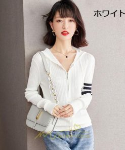 ニット・セーター | カーディガン レディース ニット 上品 カーデ ジャケット シンプル 長袖 秋 冬 秋冬 大人 レトロ風 着痩せ ウール 通勤 カジュアル フード付き 楽チン