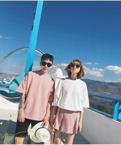 tシャツ・カットソー | Tシャツ カットソー 男女兼用 シンプル ゆったり 夏新作 サマー トップス レディース メンズ クルーネック おしゃれ 4色 黒 ピンク 白 カーキ 大きいサイズ