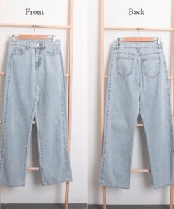 デニム | ストレートデニムパンツ ハイウエスト美脚