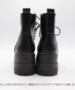 ショートブーツ | レースアップ 厚底 ブーツ 春秋冬 歩きやすい ワークブーツ ショート シューズ 美脚 レディース