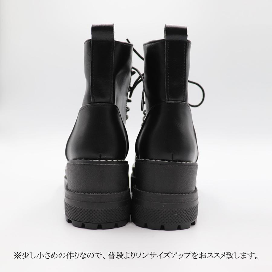ショートブーツ | レースアップ 厚底 ブーツ 春秋冬 歩きやすい ワークブーツ ショート シューズ 美脚 レディース