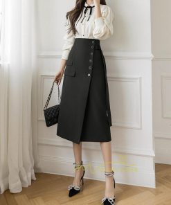 スカート | ボトムス レディース きれいめ 春夏 タイト秋服 2021 おしゃれ 膝丈 ハイウエスト 体型カバー お洒落 上品 通勤 OL カジュアル 20代30代40代