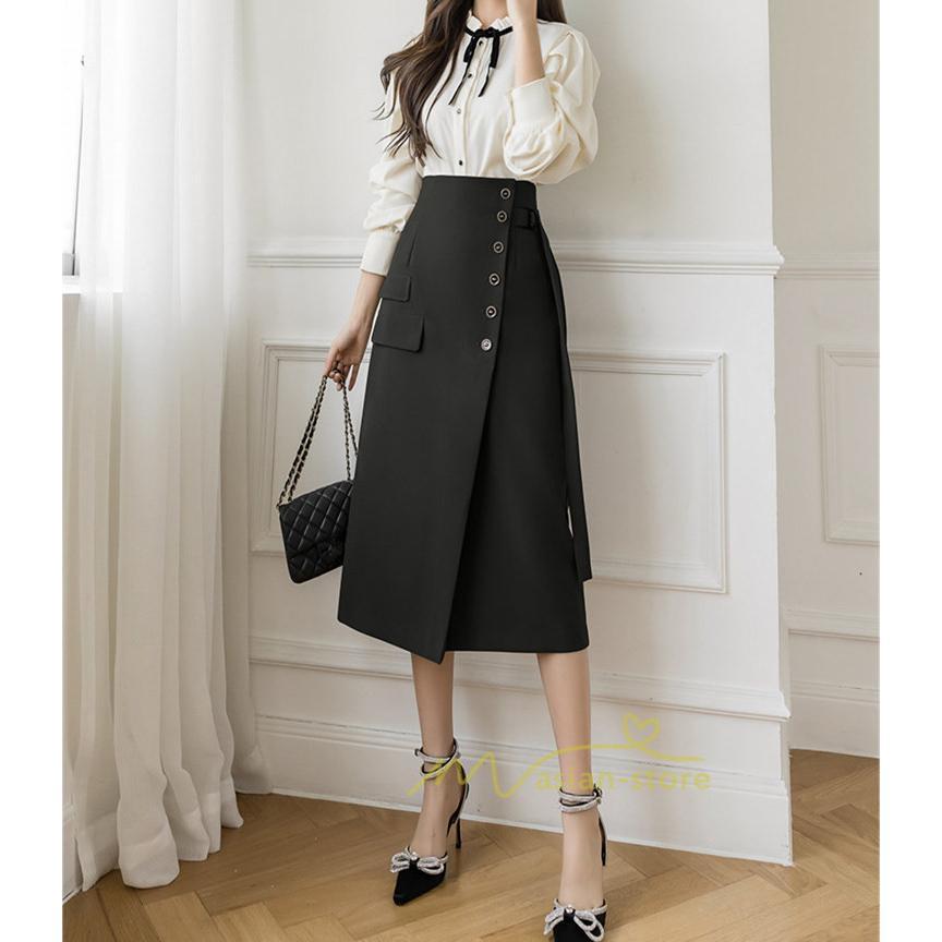 スカート | ボトムス レディース きれいめ 春夏 タイト秋服 2021 おしゃれ 膝丈 ハイウエスト 体型カバー お洒落 上品 通勤 OL カジュアル 20代30代40代