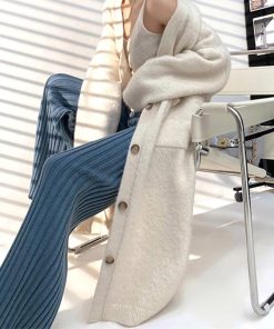 ワイドパンツ | リブニットパンツ リラックスパンツ厚手