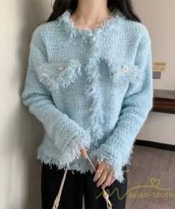 カーディガン | 2022秋冬ニットショート丈 アウター レディース ニットニット セーター 長袖 羽織り フロントボタン トップス 通学通勤 20代40代