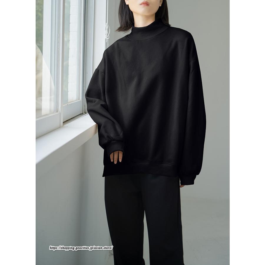 パーカー | 裏起毛トレーナー レディース スウェット トップス ボリューム感 ビッグシルエット オーバーサイズ あったか トレーナー 無地 秋冬 軽い しっとり