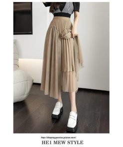 スカート | ロングティアードAラインレディース フレアハイウエスト 秋冬 無地 20代30代40代50代 オシャレ ゆったり