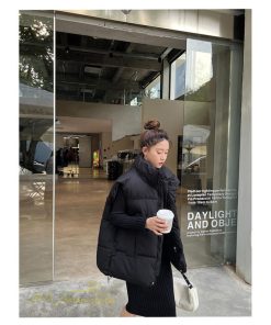ベスト | ダウンレディース 無地 スタンドネック 中綿きれいめ シンプル 大きいサイズ ノースリーブ 韓国風 20代 50代 秋冬コーデ 40代 30代 大きいサイズ