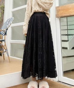 ロングスカート | 総レーススカート レディース ボトムス