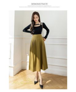 スカート | Aラインレディース 着痩せ 秋 冬 新作 ハイウエスト ロング丈 ウエストゴム 20代 30代 カジュアル OL ビジネス 秋冬 40代 コーデ 50代