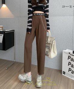 チノ・テーパード・ジョガー・スキニーパン | テーパードパンツ レディース 50代 40代 30代 20代 春 夏 秋 冬 ロング コットン ベルト付き 快適 お出かけ 着痩せ 楽チン カジュアル 体型カバー