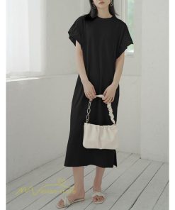 ミディアム | ワンピース Tシャツ レディース カットソー 無地 半袖 膝丈 サマー 40代 カジュアル 夏ワンピース 20代 30代 春 Aラインワンピース 夏 ゆったり 秋 落ち感