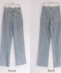 デニム | ワイドパンツ ハイウエスト 脚長