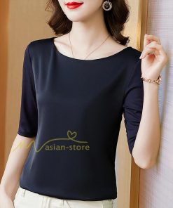 ｔシャツ・カットソー | トップス Tシャツ レディース 春 夏 秋 半袖 クルーネック 無地 プルオーバー オシャレ Tシャツ 着痩せ 20代30代40代50代 上品 お出かけ カジュアル エレガント