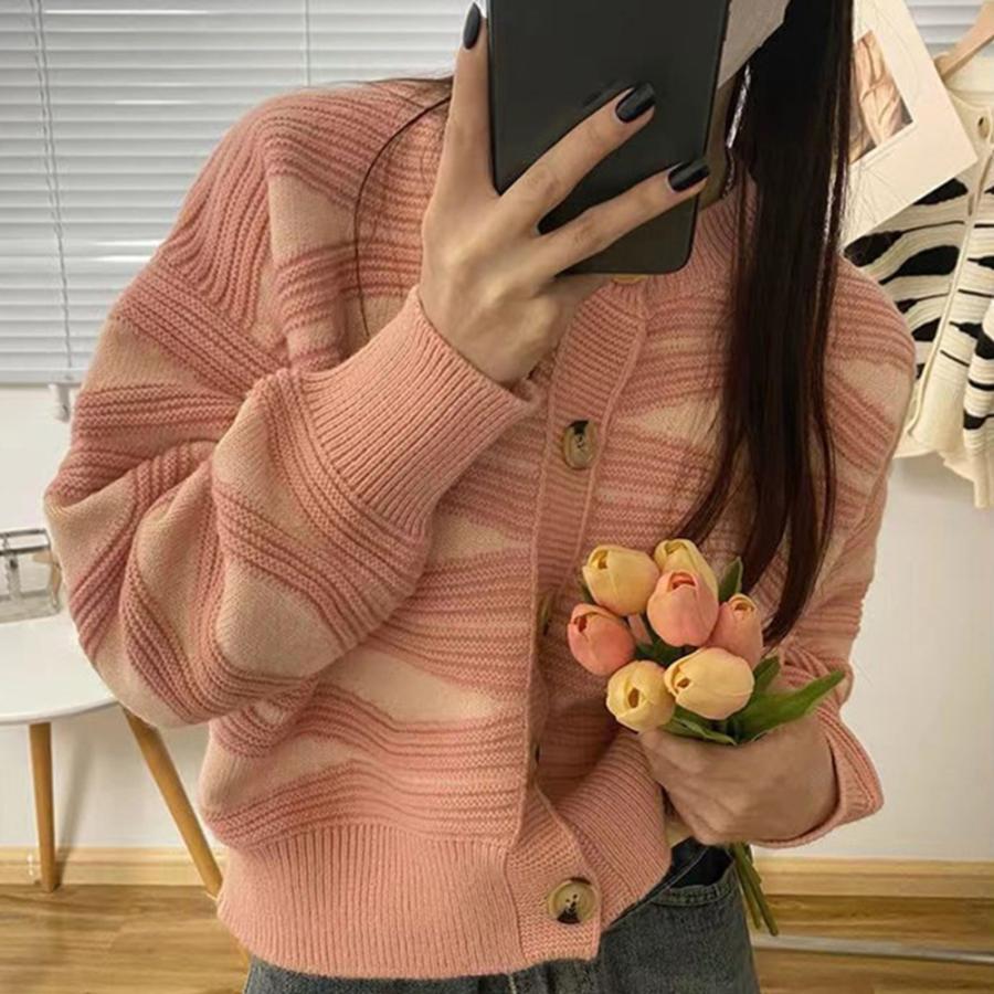 ニット・セーター | ニットカーディガン 秋冬レディース 配色