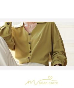 シャツ・ブラウス | ブラウス レディース シャツ トップス Vネック 長袖シャツ 無地 オフィス カジュアル おしゃれ 通勤 オフィス お出かけ エレガント 上品 デート フェミニン