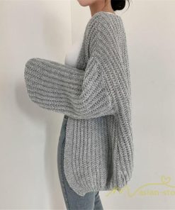 カーディガン | ニット2022秋冬 レディース 羽織り アウター パフスリーブ 長袖 セーター ニット 大人 通学通勤 20代50代 無地 トップス