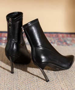 ショートブーツ | ハイヒールブーツ 裏起毛 レディース韓国