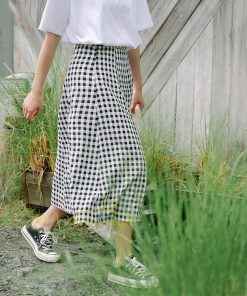 スカート | チェック柄 ロング丈 フレア ボトムス レディース フェミニン デイリー 上品 20代30代40代50代 カジュアル 着痩せ お出かけ 体系カバー 通勤通学 夏物