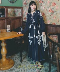 マキシ | ロングワンピース ワンピース エスニック コットンリネン 綿麻 花柄 リゾート 長袖 カジュアル 大人 夏秋 きれいめ 秋新作 スリット 体型カバー ゆったり