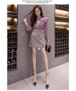 スカート | レディース ミニショット丈 キラキラ インナーパンツ付き ハイウエスト 着痩せ オシャレ 韓国ファッション 20代30代40代50代 2022 秋冬