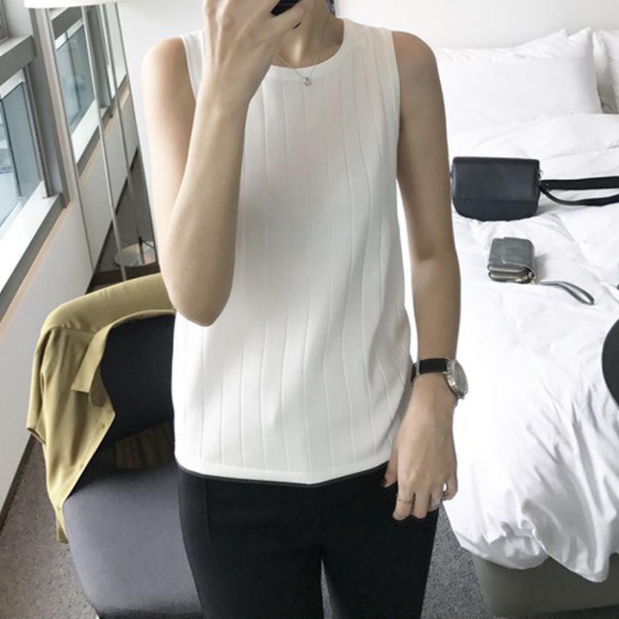 ニット・セーター | ニット サマーニット 春 無地 トップス リブニット タンクトップ レディース