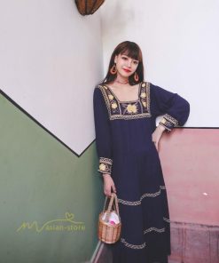 マキシ | ロングワンピース 長袖 レディース 秋物 刺繍 ダンス Aラインワンピース 舞台 パーティーワンピース 50代60代 30代40代 長袖ワンピース ゆったり コスプレ