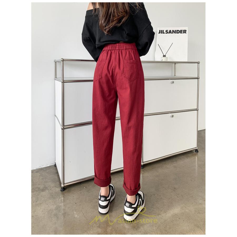 チノ・テーパード・ジョガー・スキニーパン | テーパードパンツ パンツ レディース ボトムス ストレッチ 美脚 コットン ハイウエスト 快適 楽チン 体型カバー 着痩せ 買い物 運動 部屋着 お出かけ スポーツ